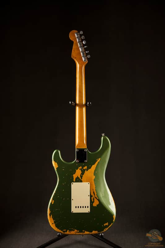 Fender Custom Olive Green Stratocaster Nitro Relic 1995 | Reverb