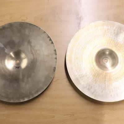 Zildjian 14" A. Avedis Thin Hi-Hat Cymbals Vintage 1960's 768/799gs image 2