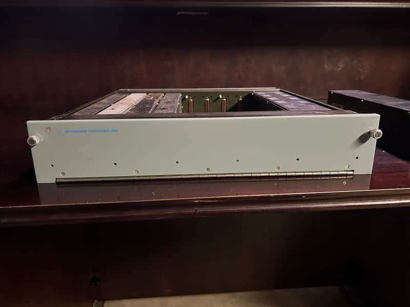 API 7312 1970s microphone preamp (x4) with rack and 2 power supplies image 1