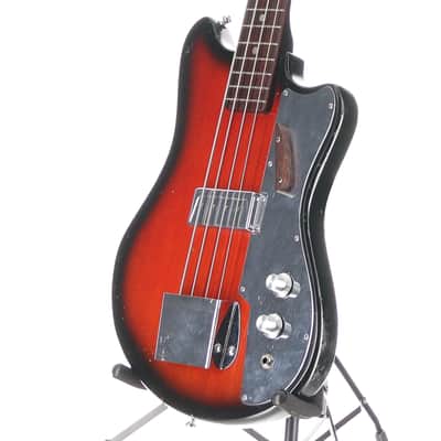 Kingston Short Scale Red Burst Electric Bass - 1966 (M1) (52106) (52106) image 4