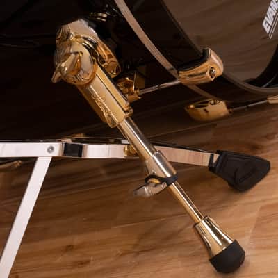 PEARL MASTERS PREMIUM BIRCH (BRP) 5 PIECE DRUM KIT, BLACK MIST, GOLD FITTINGS (PRE-LOVED) image 14