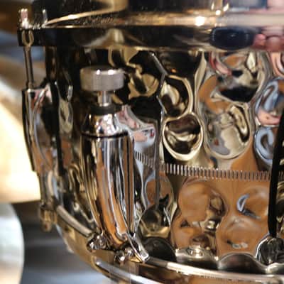 Gretsch USA Custom 6x13 Hammered Chrome Over brass Snare Drum - Open Box image 3