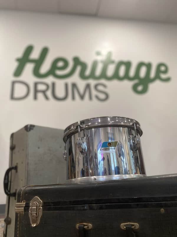 Ludwig 6x10" Chrome Over Wood Concert Tom - Blue & Olive Badge image 1