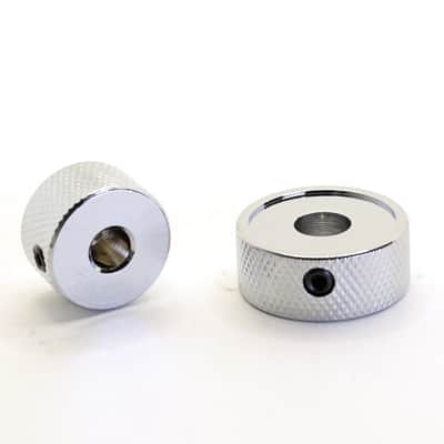 Dualee Large Chrome Stacked Dual Control Knob Concentric Set with set screw - Single image 3