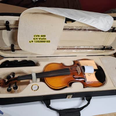 Cecilio 4/4 Advanced Level Violin Featuring Aged 7+ Years - Solid Spruce Top Highly Flamed One-Piece Maple Back and Sides All-Ebony Components, Independent Fine-Tuners, Brazilwood Bows, Hand-Rubbed Oil Finish... image 6