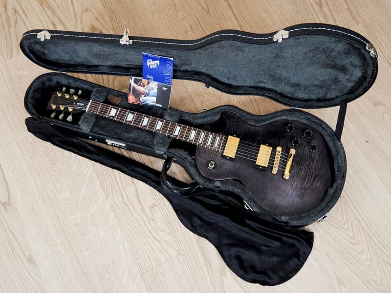 2004 Gibson Les Paul Studio Premium Plus AAA Top Trans Black Gold