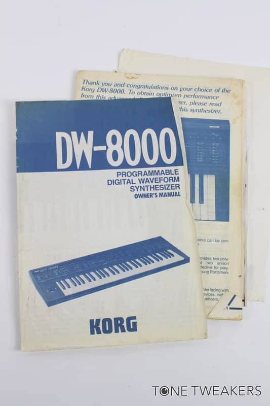 Korg DW-8000 Owners Manual Guide Book Instructions VINTAGE SYNTH DEALER image 1