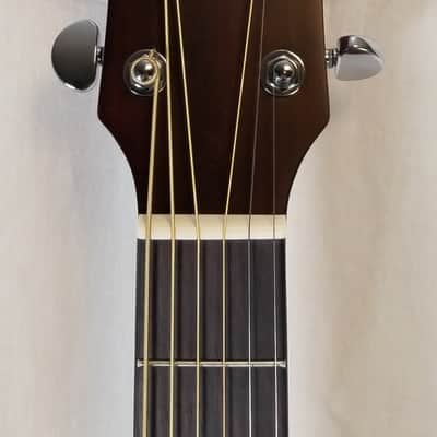 Mint Yamaha Solid Sitka Spruce Top Cutaway Folk Acoustic/Electic Guitar, Mahogany, Vintage Natural image 7