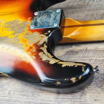 MyDream Partcaster Custom Built - Heavy Relic Sunburst SRV A2 CBS image 9