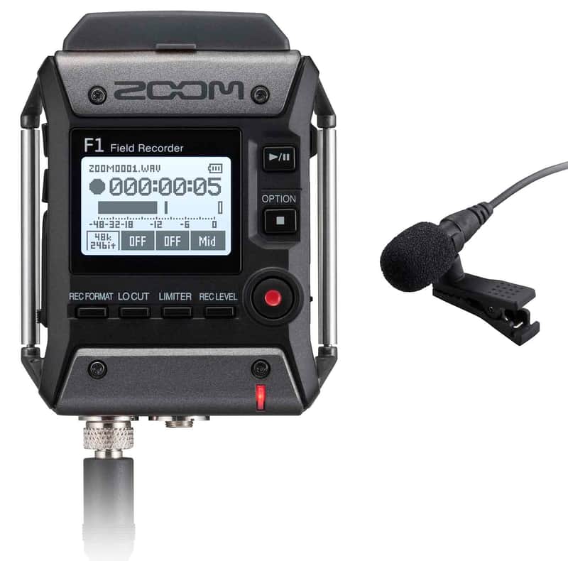 Open Box: ZOOM F1-LP F1 Field Recorder And Lavalier Mic Two Channel Audio Recorder image 1