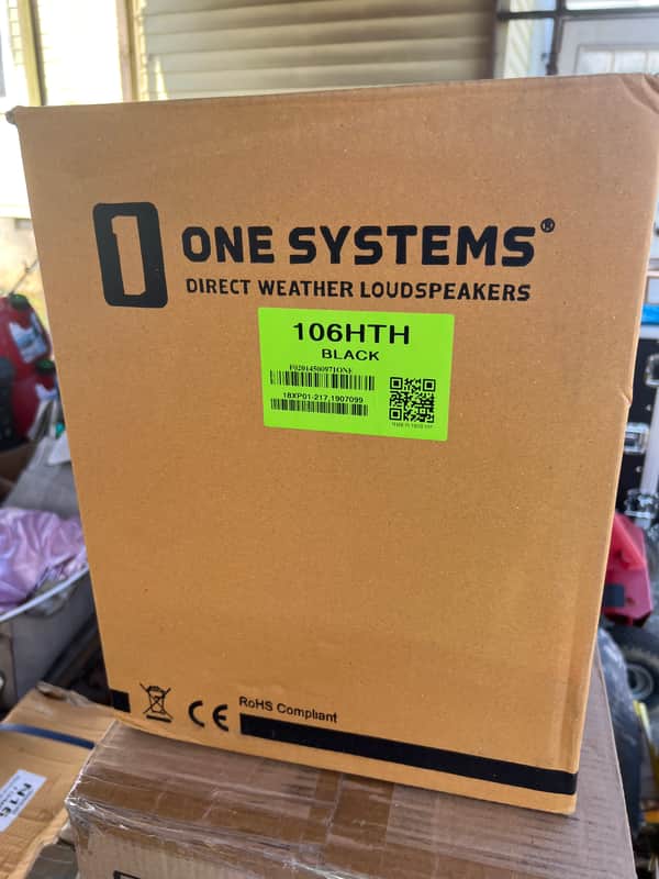 One Systems 106HTH 2020 - Black - Direct Weather Loudspeaker image 1