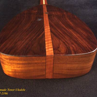 Handmade Tenor Ukulele, Solid Acacia, Indian Rosewood, The Islands Soundhole, Turtle Inlay, Soft-bag, Bruce Wei UF17-2106 image 10