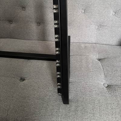 K&M 40900 19" Rack Desk Stand with Steel Rack Rails 2020s - Black image 4
