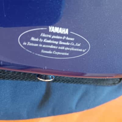 Vintage Yamaha RBX350 90s Lefty Left Handed Bass Guitar Blue Sparkle Levy Gig Bag image 10