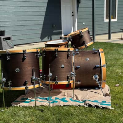 PDP PDCC2213TN Concept Classic Maple Series 13/16/18/22" with 14 inch snare - Walnut Stain with Natural Hoops image 19