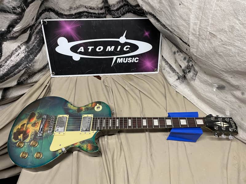 Carols Universal Music Custom Skull Singlecut Electric Guitar image 1