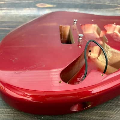 80s FERNANDES FST-80 Stratocaster Type Alder Body Candy Apple Red Made in Japan image 3