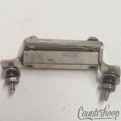 *Leedy Snare Drum Butt Plate 1 7/8" Square Bar Clamp Nickel Plating Vintage 30s* image 2