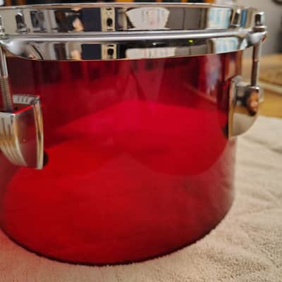 Ludwig Vistalite 10"(Diameter)x6.5" (Depth) Concert Tom 1970's - Red Acrylic image 7