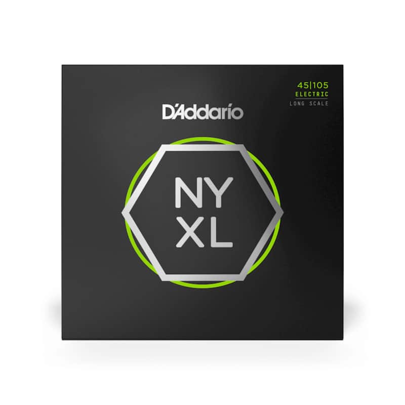 D'Addario NYXL Nickel Light Top/Medium Bottom Bass Guitar Strings, 45-105, Long Scale image 1