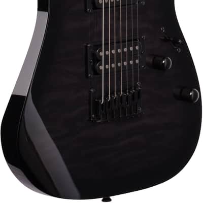 Ibanez GRG7221QA Gio 7-String Electric Guitar - Transparent Black Sunburst image 3