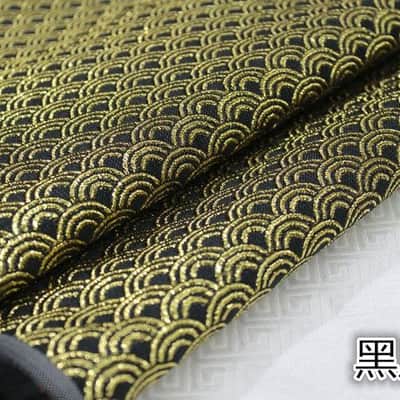 Golden Speaker Grill Cloth – Premium Brocade Gold & Black Fabric-Gold image 7