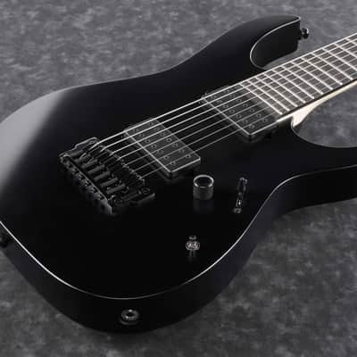 Ibanez RGIXL7-BKF Iron Label RG Electric Guitar 7-String - Black Flat image 3