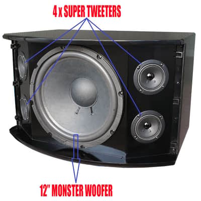 Singtronic Professional 3000W Karaoke Speakers Vocal Full Range w/ Woofer (Pair) image 3