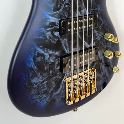 Ibanez SR305EDX SR Standard 5-String Bass, Gold Hardware, Cosmic Blue Frozen Matte 2026 image 4