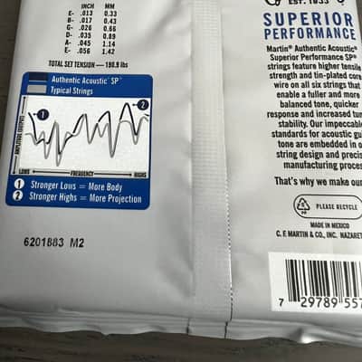 Martin MA550 strings (4 sets) - Phosphor Bronze med gauge .13-.56 image 2