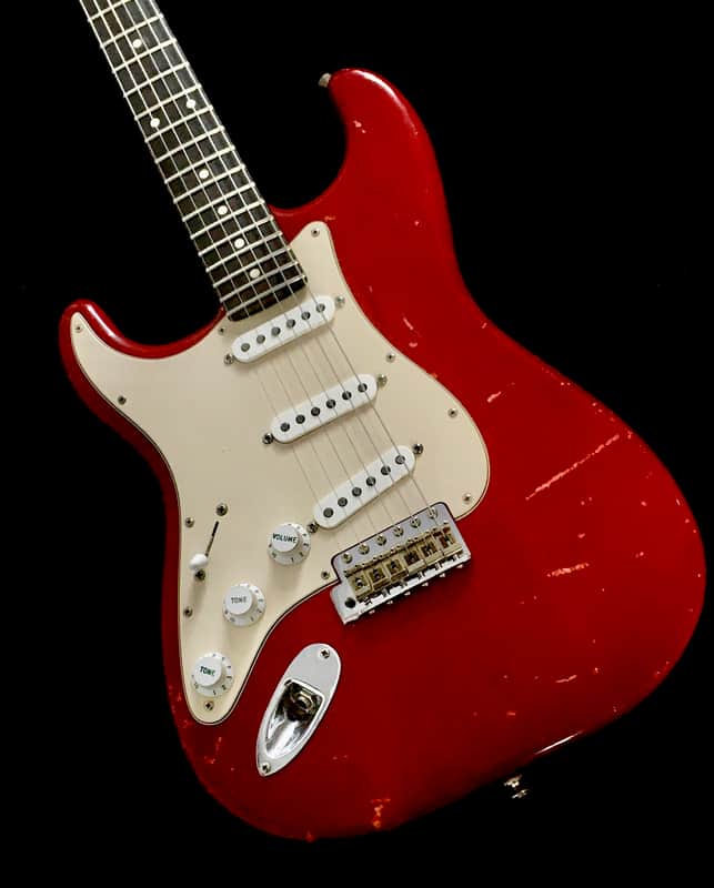LEFTY! Vintage ST62 Fender Stratocaster Custom Relic Aged Crimson