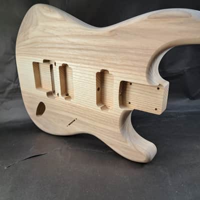 Unfinished Ash HxH guitar body - fits Fender Strat Stratocaster neck Floyd Rose J2478 image 6