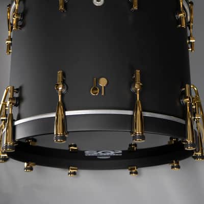 Sonor SQ2 Medium Beech 6pc Shell Pack-Dark Satin w/ Gold Hardware image 4