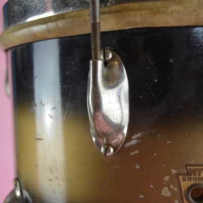 WFL 13" Zephyr Tom Drum with Bass Drum Clip on Mounting Bracket Calfskin Heads image 3