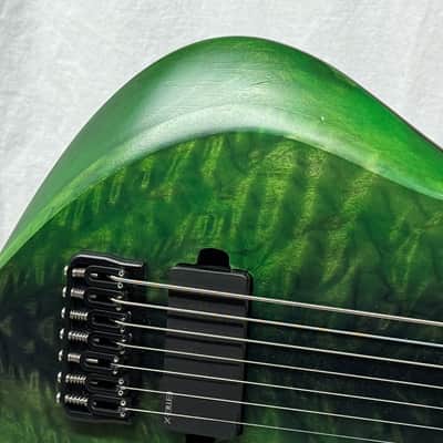 Deviant Guitars USA Custom Shop Truck Driver Shawn Signature Linchpin Baritone 7-string Guitar 2023 - Dark Verde Burst - *AS IS* image 3