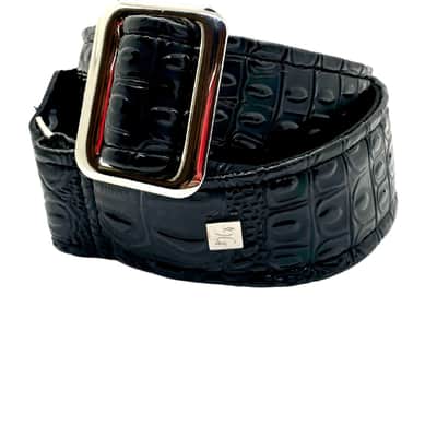 Get'm Get'm Aussie Gator Black Guitar Strap 2" 2025 image 2