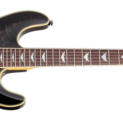 Schecter Omen Extreme Floyd Rose Electric Guitar - See Thru Black (2027) image 4