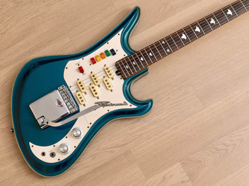 1990s Teisco Spectrum 5 Vintage Reissue Guitar Metallic Blue