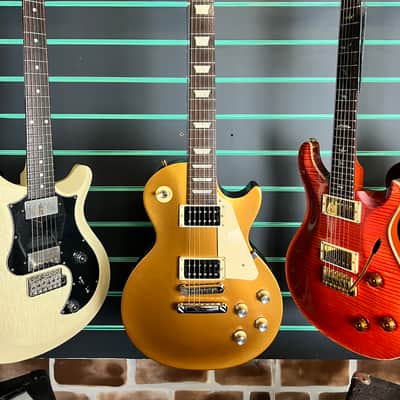 Gibson Les Paul '50s Tribute T Satin Gold Top Dark Back 2016 Electric Guitar image 2