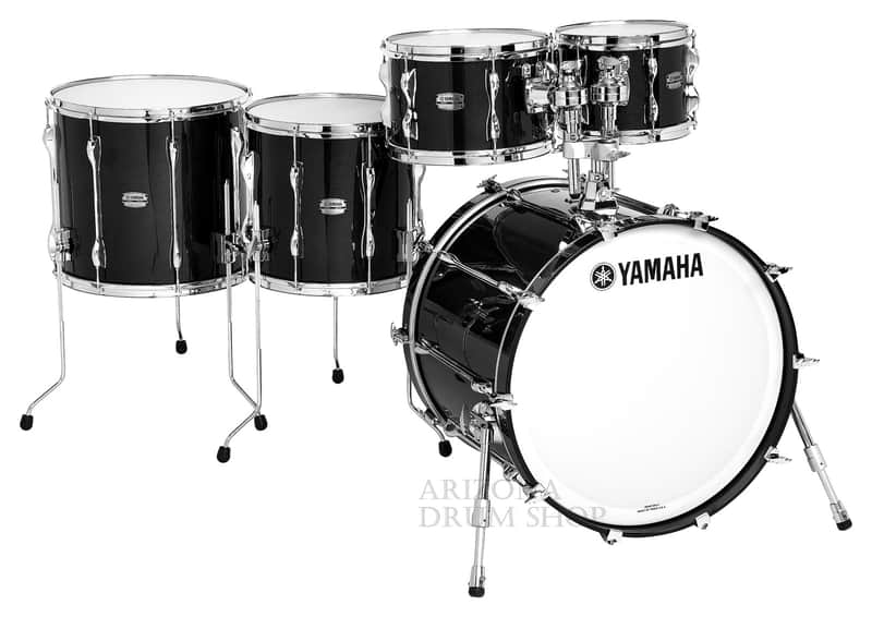 Yamaha New Recording Custom Solid Black 5pc w/ 22x16 Bass Drum , In Stock ! image 1