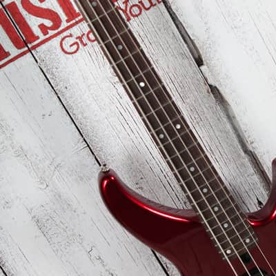 Yamaha TRBX174 RM Double Cutaway 4 String Electric Bass Guitar Red Metallic image 9