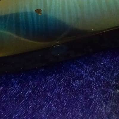 1991 Ibanez USA Custom S Saber Body Blue Mahogany Flamed maple image 11