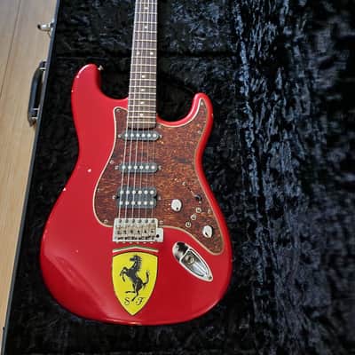 2010s Tatchi Custom Shop '60s Ferrari Red Stratocaster Nitro Relic HSS Super Strat Dream Machine Monstertones w Suhr USA Hardshell Case Moollon MIK image 2
