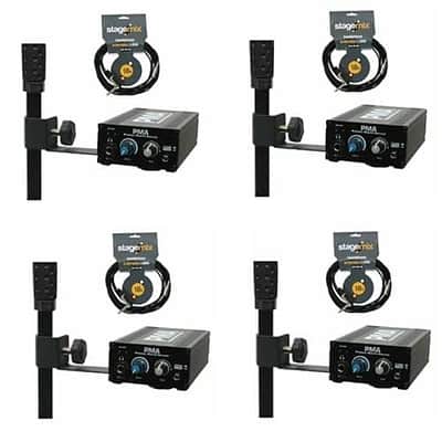 4 Elite Core EC-PMA-SP In Ear Hard Wired Monitor Amp w/stand Adapter & 18 ft Cable image 1