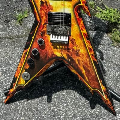 2008 Dean Dimebag Darrell Signature Razorback Explosion Left Handed W/OHSC Dime Pantera Lefty image 2