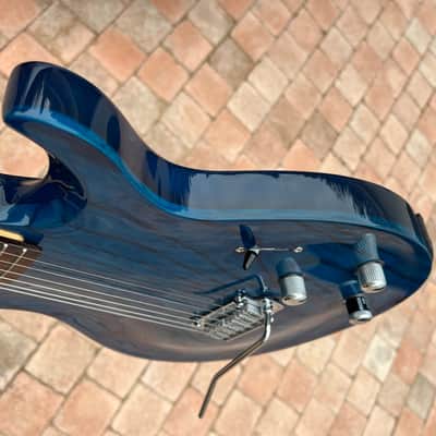 Line 6 Variax 700 - Transparent Blue finish on a carved ash body image 8