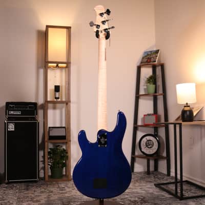 MusicMan Stingray Special BFR - Figured White Maple Fingerboard, Paua Blue Burst image 20