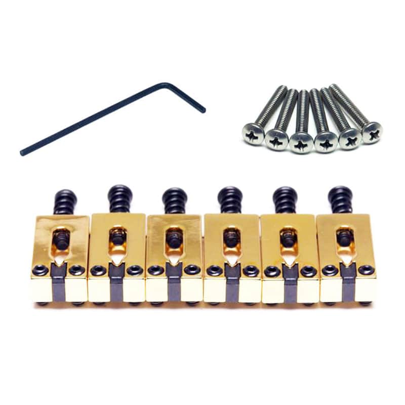 Graph Tech String Saver Strat & Tele Style Gold Saddles 2 1/16" PG-8000-0G image 1