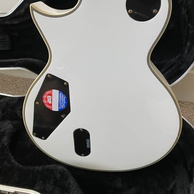 ESP LTD EC-1000T CTM with Ebony Fretboard 2015 - Snow White w/ Hard Shell Case image 4
