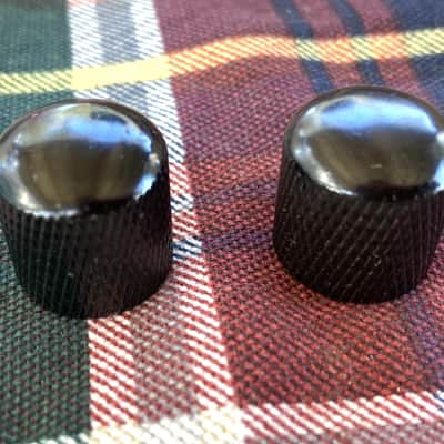 Two Black 2000s Jackson Dome Guitar or Bass Knobs- Push/Press-On, Dinky, Rhoads image 1